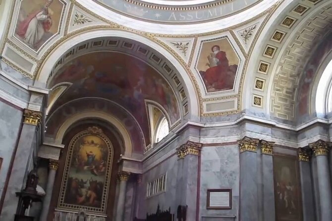 Along the shore of Danube river, private tour - The hilltop parish church and its narrow viewpoint