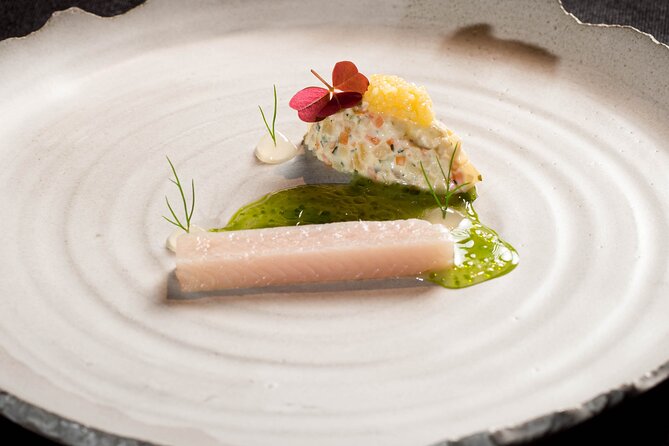 Audio visual multi-sensory chefs journey dinner experience - Russia brings trout, beetroot, and caviar
