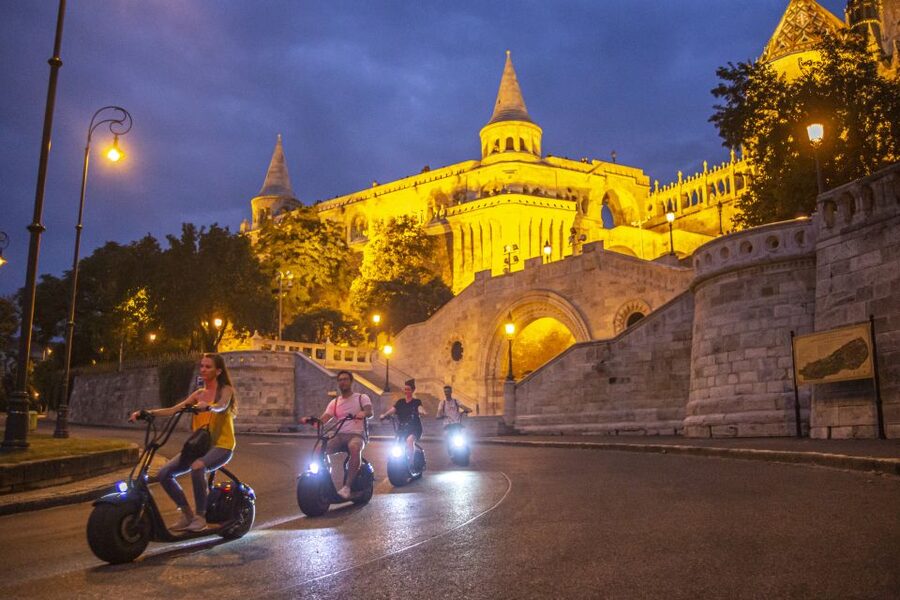 Budapest: Buda Castle E-Scooter Evening Tour - The first ride toward Buda Castle