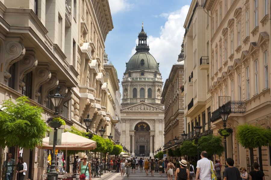 Budapest: City Center Walking Tour - Marcius 15 Square and the medieval church