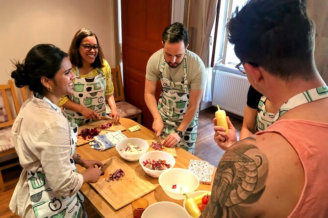 Budapest Cooking Class & Market Tour with Local Guide & Wines - The short walk to a Budapest-style kitchen