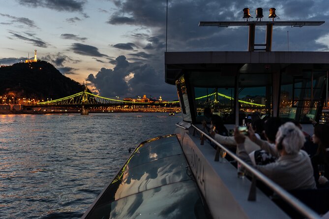 Budapest Danube River Sightseeing Night Cruise with Drink - The southbound run past Budapest’s lit bridges