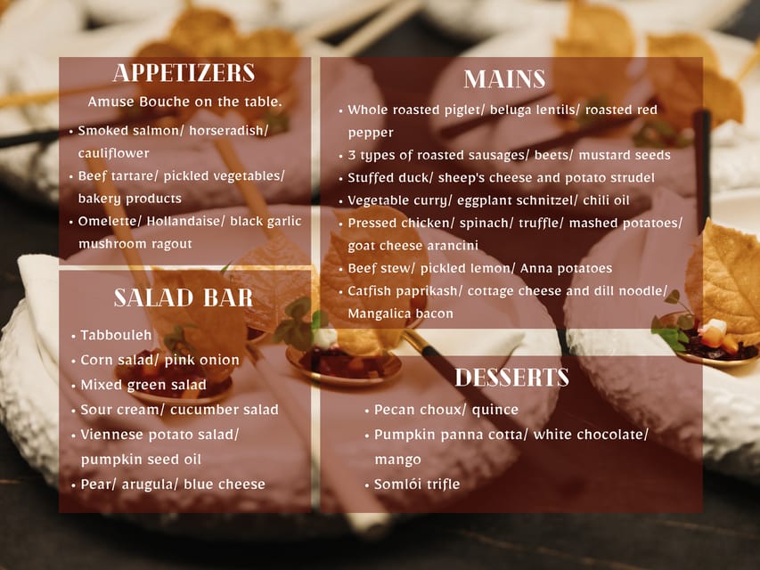 Budapest: Dinner Cruise with Live Music and Unlimited Drinks - Choosing dinner by Pál Tóth or the rooftop BBQ
