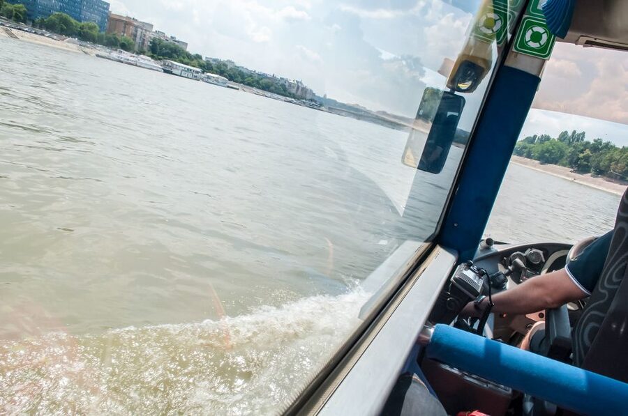 Budapest: Floating Bus Tour by Land and Water - The plunge into the Danube
