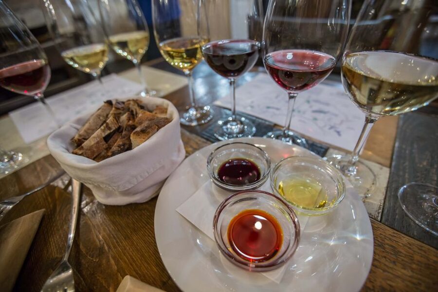 Budapest: Wine, Cheese, and Charcuterie Tasting - Five glasses that tell a national story