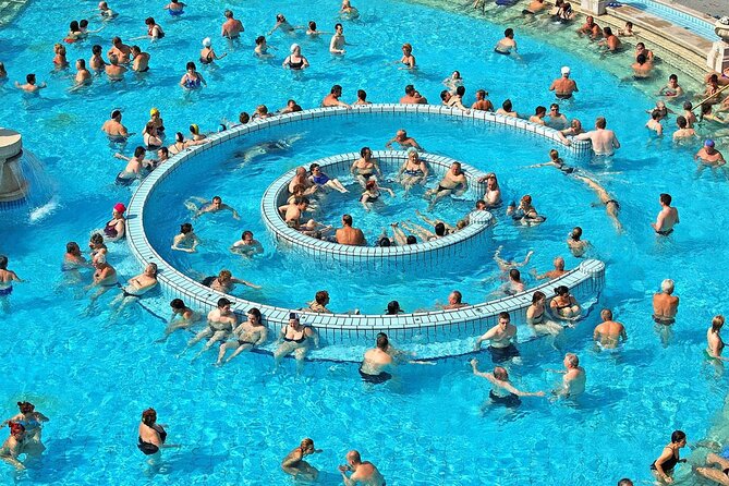 Entrance to Szechenyi Spa in Budapest - Lockers, changing rooms, towels, and flip-flops
