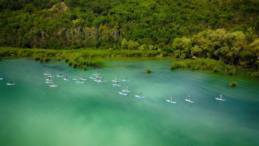 Lake Balaton: Paddle Board Tour of Tihany National Park - Languages, timing, and the group atmosphere
